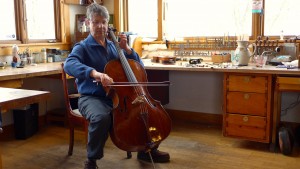 Mike Lipman playing his restored cello